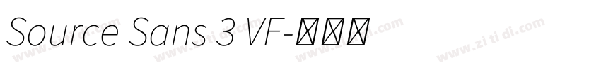 Source Sans 3 VF字体转换